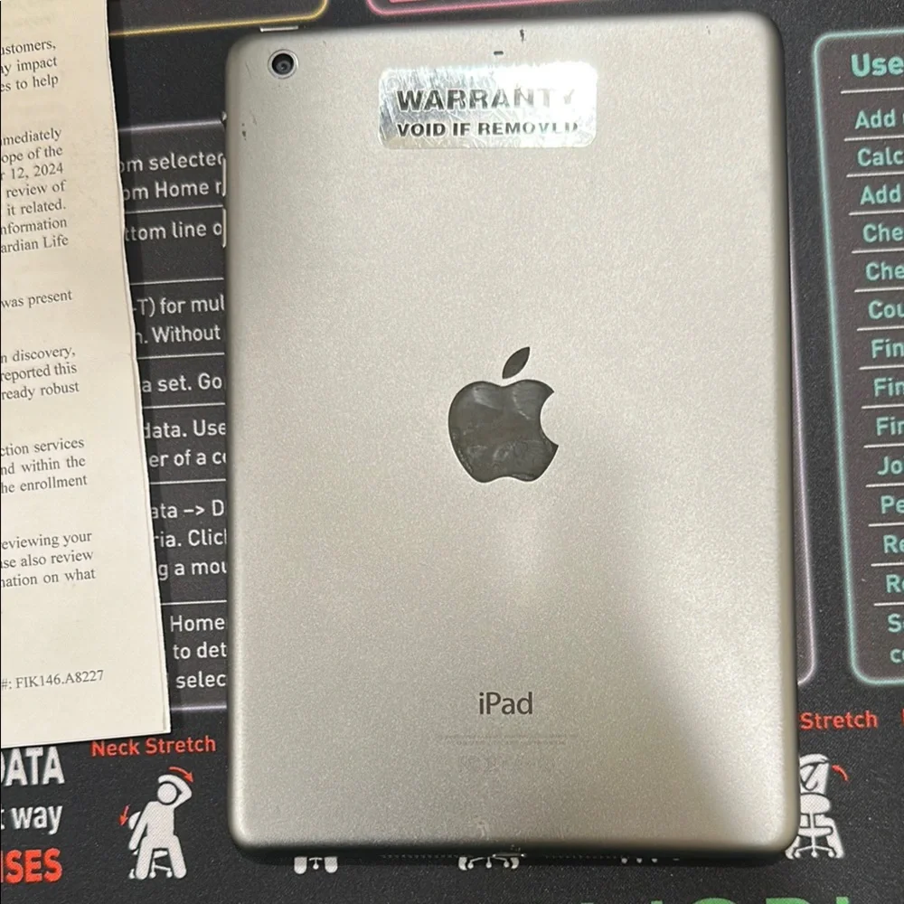 Apple iPad Black and Silver Tablet with Sleek Design